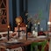 SoulBay Black Flameless Taper Candles, 9.7" Battery Operated Real Wax Honeycomb LED Window Candle Sticks with Remote &amp; Timer, Flickering Realistic Bright Lights for Table Halloween Decorations, 6PCS