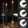 SoulBay Black Flameless Taper Candles, 9.7" Battery Operated Real Wax Honeycomb LED Window Candle Sticks with Remote &amp; Timer, Flickering Realistic Bright Lights for Table Halloween Decorations, 6PCS
