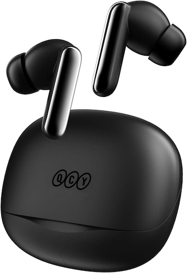 QCY MeloBuds N50 Noise Cancelling Wireless Earbuds, 45 dB Intelligent Dynamic ANC Earbuds, Powerful Bass, AI Clear Calls, Dual Connection, Bluetooth 5.4