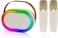 JYX Mini Karaoke Machine for Kids Adults, Portable Bluetooth Speaker with 2 Wireless Microphones &amp; LED Lights for Home Party Gathering, Birthday Gifts for Girls Boys (15W)