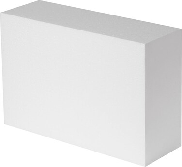 CRAFT MAGIC 1Pc Craft Foam Block - 12X8X4 Eps Polystyrene Blocks For Crafting, Modeling, Art Projects And Floral Arrangements Sculpting Diy School &amp; Home