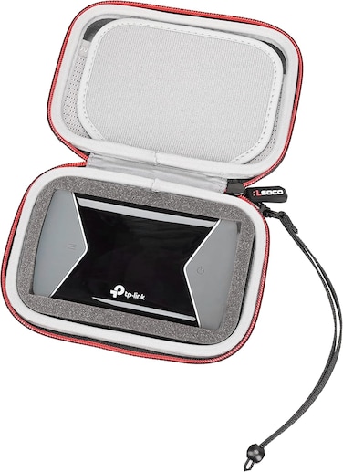 RLSOCO Carrying Case for TP-Link TL-M7350/M7450/M7650 4G+ MiFi, Portable Travel Wi-Fi   Travel Organzier Case Cover Shockproof, Dustproof, Water-Resistant Storage Pouch, With Adjustable Wrist Strap