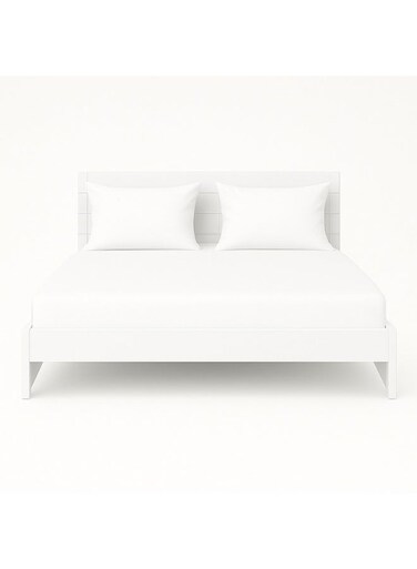 Linen Klub 2-Piece Deyarco Single Size Sheet Set Cotton Blend White 200x120cm
