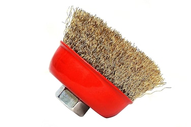AL ARQAM Wire Cup Brush 3" &ndash; Heavy Duty Brass Coated Bristles, Golden Teel Wire Brush for Grinder