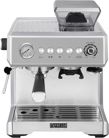 EXPRESSO Barista Coffee Machine AM7301 - 19 Bar Pressure   2.3L Water Tank   Stainless Steel Silver Finish   Professional Espresso Maker