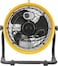 Caterpillar 14-Inch Industrial High Velocity Floor Fan - 4-Speed Turbo Air Circulator With Tilt Adjustment - Heavy-Duty Motor, Metal Frame - Portable For Garage, Workshop, Jobsite - Yellow