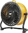 Caterpillar 14-Inch Industrial High Velocity Floor Fan - 4-Speed Turbo Air Circulator With Tilt Adjustment - Heavy-Duty Motor, Metal Frame - Portable For Garage, Workshop, Jobsite - Yellow