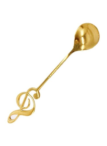 Note Shape Tableware Spoon Gold