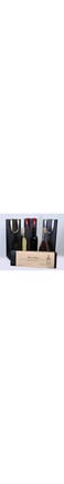 Premium Wine Gift Bags, Black Paper with Ribbon Handles, Set of 3