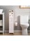 powerking Toilet Paper Holder Stand, Small Bathroom Storage Cabinet with Doors and Shelves, Slim Storage Cabinet for Bathroom Small Spaces Corner Floor - White