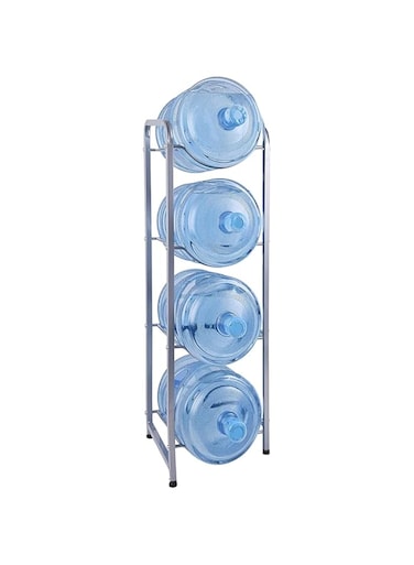 ECVV Water Bottle Storage Stand, 35X105 Cm Silver Four Gallon Rack By Pallam, Ej 31175