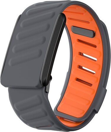 Dado Comfort Durable Silicone Wristband Compatible with WHOOP 4.0 Band, Soft Silicone Sports Loop Strap for Men &amp; Women, with U Shapped Connector
Dark Grey Orange
