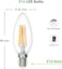 Lepro E14 LED Light Bulb, LED Candle Bulbs Small Screw, 4W 470lm, 40W Equivalent E14 C35 Bulb Vintage, Warm White 2700K, 360&deg; Beam, Non Dimmable, Filament Bulbs for Chandeliers and More, Pack of 6   Save 90% Energy, 360&deg; Beam Angle, Clear Filament, SES Small Edison Screw, E14 Candle Bulb, Non-Dimmable, 35x96mm
