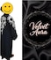 Velvet Aura Women&rsquo;s Abaya Size 56, Embroidered Maxi Dress with Hijab, Long Sleeve Modest Muslim Wear for Eid &amp; Everyday Use