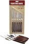CRAFT MAGIC 5-Piece Palette Knife Set &ndash; Stainless Steel Painting Knives for Acrylic &amp; Oil Paint, Mixing, Spreading and Art Scraping with Wooden Handles