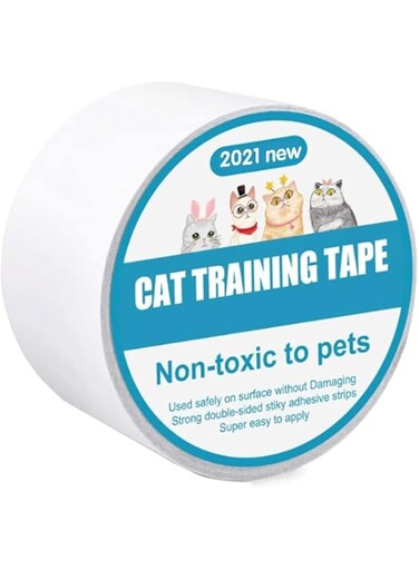 1Roll Anti-Scratch Claw Tape, Anti-scratch Training Tape, Furniture Protectors for sofa, carpet, Door, pet and child safety (Width 6.35cm * Length 5m)