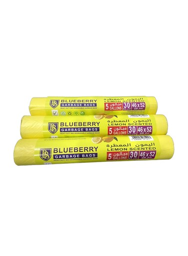 3 Roll Of Garbage Bag (Size 46x52cm, 5 Gallons, 30pcs Per Roll) For Home, Office, Bathroom