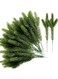 Alpurple 45 Packs Artificial Pine Needles Branches Garland-10.2x2.5 Inch Green Plants Pine Needles,Fake Greenery Pine Picks for DIY Garland Wreath Christmas Embellishing and Home Garden Decoration