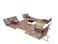 Arabic Camping Carpet Sets with Fireplace Holes Tent Floor Mat Sets Red