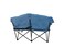 Portable Folding Double Camping Chair with Cup Holder Carry Bag Blue