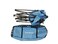 Portable Folding Double Camping Chair with Cup Holder Carry Bag Blue