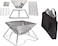 Portable Camping BBQ Charcoal Grill Stove Folding Fire Grill Stove with Carry Bag