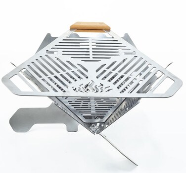 Portable Folding Fire Pit BBQ Grill Stove with Carry Bag