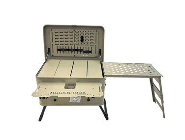Portable Foldable Camping Table Multi Storage Box 50L with One Side Table