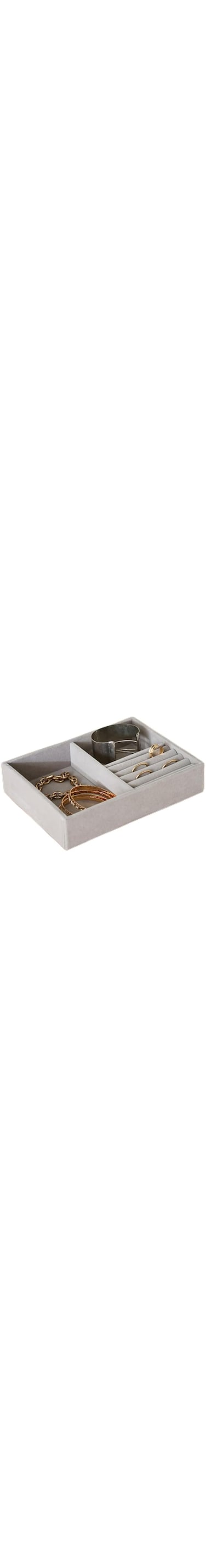 Home Box Velour 3-Compartment Jewellery Tray