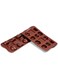 Silikomart SCG17 Platinum Tea Time Silicone Chocolate Mold, Brown