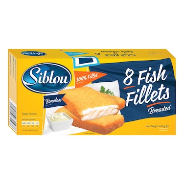 Siblou Breaded 8 Fish Fillets, 400g