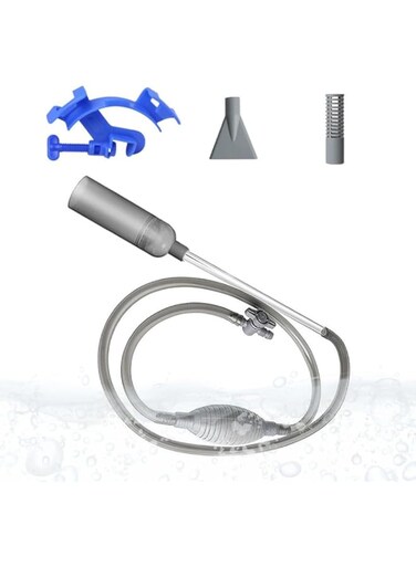 EWAN'S 3 in 1 Fish Tank Cleaner kit with Multi-Purpose Suction Heads, Gravel Pump Vacuum for Aquarium with Adjustable valve, Hand Siphon Hose to Remove and Change Water or Sand（2.6 M /102.36 In)