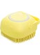 GEPAS Pet Bath Massage Brush Puppy Dog Cat Grooming Cleaning Soft (Yellow)