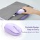 TECKNET Wireless Mouse, 2.4G Quiet Computer Mouse with USB Receiver, 4 Buttons Portable Cordless Mice for Chromebook, Laptop, PC, Mac, 800/1200/1600 DPI - Lavender Purple