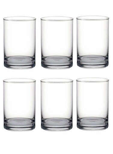 6 Piece High Ball Glass Set, 254ml Capacity - Clear