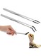 Reptile Feeding Tongs, Long Tweezers, Long Aquarium Tweezers Straight and Curved Rubber Tips, Stainless Steel, for Bearded Dragons Snakes Fish Aquarium Use Safe and Reliable Feeding Tools, 2Pcs