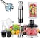 Prosight 6-in-1 Hand Blender, 800W 12 Speed Electric Immersion Blender with 600ml Beaker, 500ml Chopper, Egg Whisk, Milk Frother, Stainless Steel Blades for Blending/Chopping/Whisking