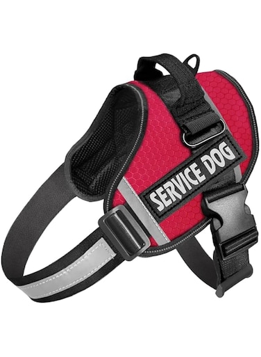 Bolivia's Dog Harness, No Pull Service Dog Harness with Handle, Adjustable Outdoor Pet Dog Vest, Reflective Soft Vest for Dog, Easy Control Front Clip Harness for Small Medium Large Dogs (S)