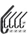 MAKINGTEC Coat Hook Wall Mounted - Heavy Duty Metal Dual Wall Hook Rack &ndash; Double Prong Robe Hooks for Bathroom Kitchen Office Entryway Closet, Single Hook, Black, 5 Packs
