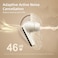 QCY MeloBuds Pro Adaptive Noise Cancelling Wireless Earbuds, 46 dB Smart ANC Reduce Noise by Up to 99%, LDAC Hi-Res Sound Bluetooth Earphones, Personalized Spatial Audio, AI Clear Voice, 34H Playtime
