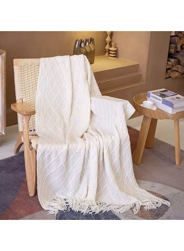 Throw Blanket with Tassel