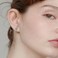 Temperament Ladies Light Luxury Pearl Double Layer Earrings Diamond Earrings, Specification:EH0997