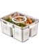 WESTCH Airtight Fruit Storage Containers for Fridge with Lids &amp; Handle, Stackable Vegetable Strainer Box High-Capacity,Refrigerator Organizer Box (4 Drain Baskets in One Box - Big Size)