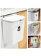 Hanging Trash Can with Lid 2.4 Gallon for Counter Top or Under Sink for Bathroom Bedroom Office Living Room and Kitchen