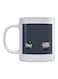 Ctrol And Esc Printed Ceramic Mug White/Blue