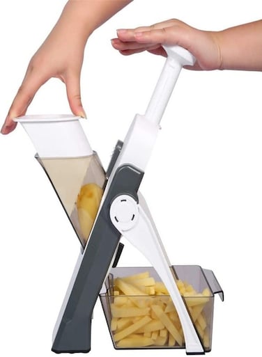 Vegetable Chopper With Adjustable Thickness Safe Mandoline Food Slicer for Kitchen  Multifunctional Potato French Fry Cutter, Onion Chopper, Vegetable Cutter, Slicer, Dicer Bluetter, Slicer, Dicer