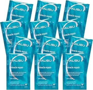 Malibu C Miracle Repair Wellness Hair Reconstructor Restores Strength, Shine &amp; Volume Instantly Repairs &amp; Detangles, 12ml Pack of 12
