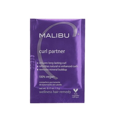Malibu C Curl Partner Wellness Remedy Help Removes Mineral Build up for Healthier and Bouncier Curly Hair Contains Gentle Antioxidants for Curly Hair Care, 5 grams - 1 count
