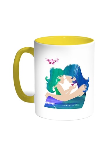 Mothers Day Printed Coffee Mug Yellow/White