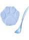 Oasisgalore Pet Food Can Cover Set with Spoon, Universal Silicone Cat Food Can Lid, Fit 3 Standard Size Cat Food Lids for Dog Food, Dishwasher Safe (Blue)